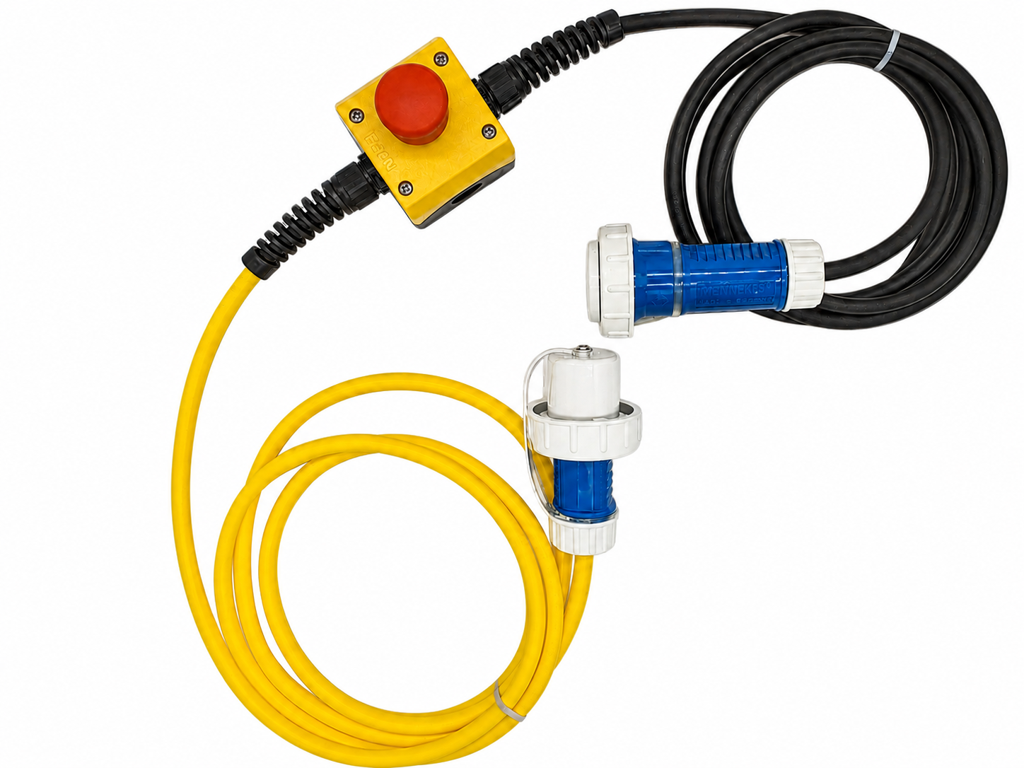 Extension cord with emergency off switch